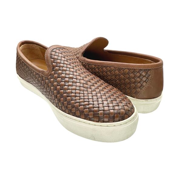 Massimo Dutti | Men | Woven Brown Leather Extralight Loafers | EU 41 US 8 - Picture 2 of 12